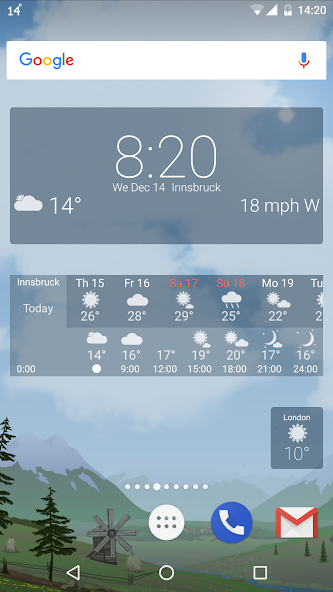 YoWindow Weather and wallpaper screenshot